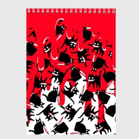 Скетчбук с принтом WHAT CAT в городе Новоалтайск, 100% бумага
 | 48 листов, плотность листов — 100 г/м2, плотность картонной обложки — 250 г/м2. Листы скреплены сверху удобной пружинной спиралью | Тематика изображения на принте: art | black | black cat | cat | dark | dark cat | what | what cat | what mem | арт | вопрос | интернет мем | кот | кот арт | кот мем | кошачье лицо | кошачья мордочка | мем | нож | прикол | прикольный кот | убица | чёрный | чёрный кот