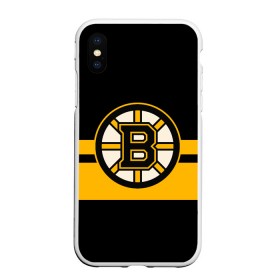Чехол для iPhone XS Max матовый с принтом BOSTON BRUINS NHL в городе Новоалтайск, Силикон | Область печати: задняя сторона чехла, без боковых панелей | Тематика изображения на принте: black | boston | bruins | hockey | ice | logo | nhl | sport | usa | бостон | брюинз | логотип | нхл | спорт | хоккей