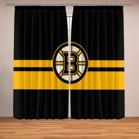 Фотошторы с принтом BOSTON BRUINS NHL в городе Новоалтайск, Блэкаут (светозащита 90%) / Габардин (светозащита 40% | 2 полотна шириной по 145 см; Высота 200-300 см; Крепление: шторная лента (на крючки); | black | boston | bruins | hockey | ice | logo | nhl | sport | usa | бостон | брюинз | логотип | нхл | спорт | хоккей