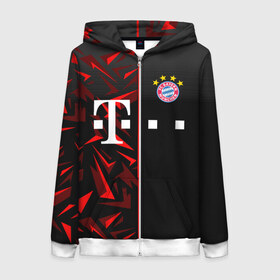 Женская толстовка 3D на молнии с принтом FC Bayern Munchen Форма в городе Новоалтайск, 100% полиэстер | длина до линии бедра, манжеты и пояс оформлены мягкой тканевой резинкой, двухслойный капюшон со шнурком для регулировки, спереди молния, по бокам два кармана | bayern | bayern munchen | champions league | fc bayern munchen | germany | munchen | бавария | германия | левандовски | лига чемпионов | мюнхен | рибери | роббен