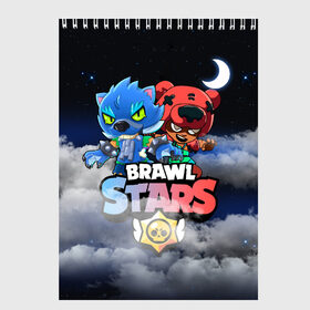 Скетчбук с принтом Brawl Stars Leon & Nita в городе Новоалтайск, 100% бумага
 | 48 листов, плотность листов — 100 г/м2, плотность картонной обложки — 250 г/м2. Листы скреплены сверху удобной пружинной спиралью | brawl | brawl stars | leon | leon wolf | nita | бравл | бравл старс | леон | леон волк | леон и нита | нита