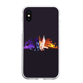 Чехол для iPhone XS Max матовый с принтом День и ночь в городе Новоалтайск, Силикон | Область печати: задняя сторона чехла, без боковых панелей | nightmare moon | арт | день | звёзды | ночь | огонь | пламя | рисунок