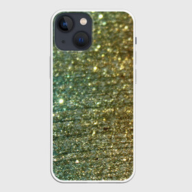 Чехол для iPhone 13 mini с принтом Бирюзовый блеск в городе Новоалтайск,  |  | бирюзовый | блеск | блестящая пыль | зелёный | стразы
