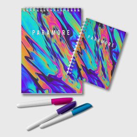 Блокнот с принтом PARAMORE в городе Новоалтайск, 100% бумага | 48 листов, плотность листов — 60 г/м2, плотность картонной обложки — 250 г/м2. Листы скреплены удобной пружинной спиралью. Цвет линий — светло-серый
 | Тематика изображения на принте: paramore | rock | twilight | парамор | рок | сумерки | хейли уильямс