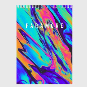 Скетчбук с принтом PARAMORE в городе Новоалтайск, 100% бумага
 | 48 листов, плотность листов — 100 г/м2, плотность картонной обложки — 250 г/м2. Листы скреплены сверху удобной пружинной спиралью | paramore | rock | twilight | парамор | рок | сумерки | хейли уильямс
