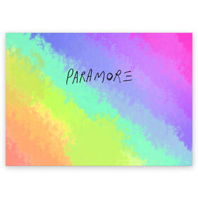 Поздравительная открытка с принтом PARAMORE в городе Новоалтайск, 100% бумага | плотность бумаги 280 г/м2, матовая, на обратной стороне линовка и место для марки
 | Тематика изображения на принте: paramore | rock | twilight | парамор | рок | сумерки | хейли уильямс