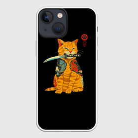 Чехол для iPhone 13 mini с принтом Котик в городе Новоалтайск,  |  | животное | зверь | катана | кот | котейка | котик | котэ | лайки | лапка | мем | мемы | милый кот | мяу | неон | нож | отпечаток | след