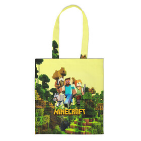Шоппер 3D с принтом MINECRAFT / МАЙНКРАФТ в городе Новоалтайск, 100% полиэстер | Плотность: 200 г/м2; Размер: 34×35 см; Высота лямок: 30 см | craft | creeper | dungeon | dungeons | earth | game | logo | mine | minecraft | minecraft dungeons | mobile | online | дунгеонс | земля | зомби | игра | крипер | лого | майкрафт | майнкрафт | онлайн | подземелье