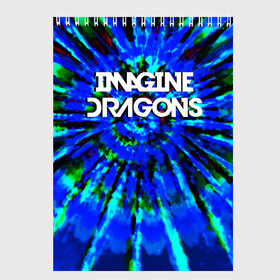 Скетчбук с принтом IMAGINE DRAGONS в городе Новоалтайск, 100% бумага
 | 48 листов, плотность листов — 100 г/м2, плотность картонной обложки — 250 г/м2. Листы скреплены сверху удобной пружинной спиралью | dan reynolds | imagine dragons | rock | дэн рейнольдс | рок