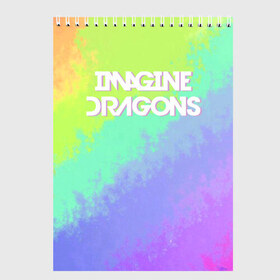 Скетчбук с принтом IMAGINE DRAGONS в городе Новоалтайск, 100% бумага
 | 48 листов, плотность листов — 100 г/м2, плотность картонной обложки — 250 г/м2. Листы скреплены сверху удобной пружинной спиралью | dan reynolds | imagine dragons | rock | дэн рейнольдс | рок