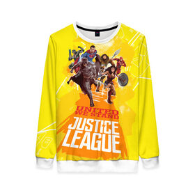 Женский свитшот 3D с принтом Justice League в городе Новоалтайск, 100% полиэстер с мягким внутренним слоем | круглый вырез горловины, мягкая резинка на манжетах и поясе, свободная посадка по фигуре | aquaman | batman | cyborg | flash | justice league movie | superman | vdpartat | wonder woman | аквамен | бетмен | лига справедливости | супермен | флеш | чудо женщина