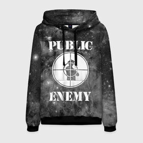 Мужская толстовка 3D с принтом PUBLIC ENEMY в городе Новоалтайск, 100% полиэстер | двухслойный капюшон со шнурком для регулировки, мягкие манжеты на рукавах и по низу толстовки, спереди карман-кенгуру с мягким внутренним слоем. | public enemy | rap | музыка | паблик энеми | рэп