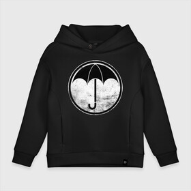 Детское худи Oversize хлопок с принтом The Umbrella Academy в городе Новоалтайск, френч-терри — 70% хлопок, 30% полиэстер. Мягкий теплый начес внутри —100% хлопок | боковые карманы, эластичные манжеты и нижняя кромка, капюшон на магнитной кнопке | the umbrella academy | umbrella | академия амбрелла | амбрелла | герб | зонтик