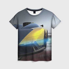Женская футболка 3D с принтом Lamborghini в городе Новоалтайск, 100% полиэфир ( синтетическое хлопкоподобное полотно) | прямой крой, круглый вырез горловины, длина до линии бедер | bolide | car | italy | lamborghini | motorsport | power.prestige | автомобиль | автоспорт | болид | италия | ламборгини | мощь | престиж