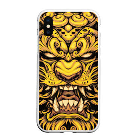 Чехол для iPhone XS Max матовый с принтом Тигровая маска Ханья в городе Новоалтайск, Силикон | Область печати: задняя сторона чехла, без боковых панелей | барс | волк | детёныш | джунгли | енот | животное | злость | зубр | клыки | кот | лев | леопард | лес | листья | львица | медведь | монстр | оскал | охотник | пасть | полосы | пятнистая | рык | рычание | тигр
