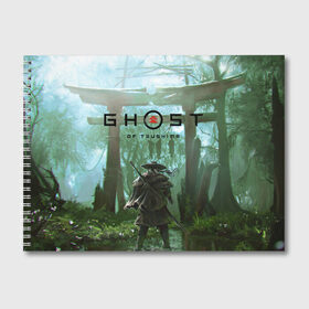 Альбом для рисования с принтом Ghost of Tsushima в городе Новоалтайск, 100% бумага
 | матовая бумага, плотность 200 мг. | Тематика изображения на принте: games | ghost of tsushima | ronin | samurai | игры | призрак цусимы | ронин | самурай
