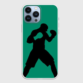 Чехол для iPhone 13 Pro Max с принтом Боксер в городе Новоалтайск,  |  | Тематика изображения на принте: ufc | бег | бокс | гантели | груша | кикбоксинг | ринг | спорт | удар | физкультура