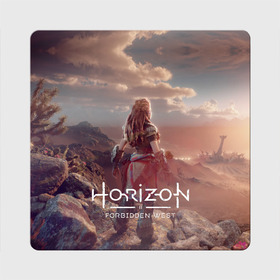 Магнит виниловый Квадрат с принтом Horizon Forbidden West в городе Новоалтайск, полимерный материал с магнитным слоем | размер 9*9 см, закругленные углы | aloy | guerrilla games | horizon forbidden west | hunt | zero dawn | горизонт | запретный запад | игры | нулевой рассвет | охота | элой