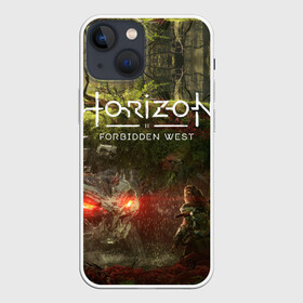 Чехол для iPhone 13 mini с принтом Horizon Forbidden West в городе Новоалтайск,  |  | aloy | guerrilla games | horizon forbidden west | hunt | zero dawn | горизонт | запретный запад | игры | нулевой рассвет | охота | элой