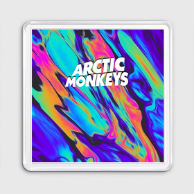 Магнит 55*55 с принтом ARCTIC MONKEYS в городе Новоалтайск, Пластик | Размер: 65*65 мм; Размер печати: 55*55 мм | alex turner | arctic monkeys | rock | алекс тернер | арктик манкис | рок