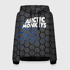 Женская толстовка 3D с принтом ARCTIC MONKEYS в городе Новоалтайск, 100% полиэстер  | двухслойный капюшон со шнурком для регулировки, мягкие манжеты на рукавах и по низу толстовки, спереди карман-кенгуру с мягким внутренним слоем. | alex turner | arctic monkeys | rock | алекс тернер | арктик манкис | рок