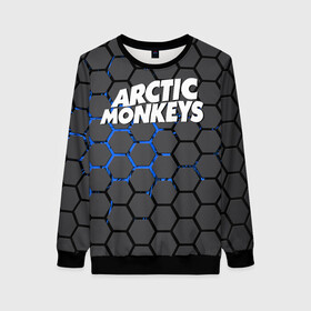 Женский свитшот 3D с принтом ARCTIC MONKEYS в городе Новоалтайск, 100% полиэстер с мягким внутренним слоем | круглый вырез горловины, мягкая резинка на манжетах и поясе, свободная посадка по фигуре | alex turner | arctic monkeys | rock | алекс тернер | арктик манкис | рок