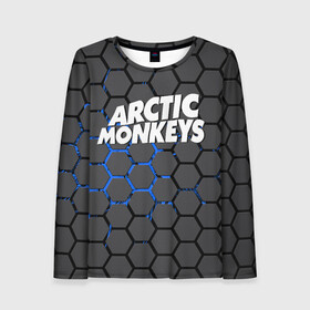 Женский лонгслив 3D с принтом ARCTIC MONKEYS в городе Новоалтайск, 100% полиэстер | длинные рукава, круглый вырез горловины, полуприлегающий силуэт | alex turner | arctic monkeys | rock | алекс тернер | арктик манкис | рок