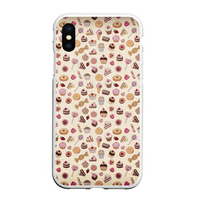 Чехол для iPhone XS Max матовый с принтом Сладости в городе Новоалтайск, Силикон | Область печати: задняя сторона чехла, без боковых панелей | love you | вкусно | вкусности | вкусняшка | еда | еда паттерн | конфета | конфеты | леденец | леденцы | обжора | паттерн | печенье | печеньки | пончик | пончики | сладко | сладкоежка | сладости