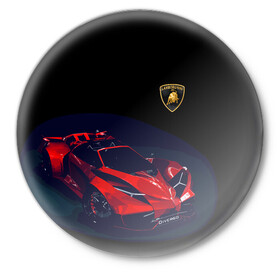 Значок с принтом Lamborghini Diverso в городе Новоалтайск,  металл | круглая форма, металлическая застежка в виде булавки | Тематика изображения на принте: bolide | car | italy | lamborghini | motorsport | power.prestige | автомобиль | автоспорт | болид | италия | ламборгини | мощь | престиж