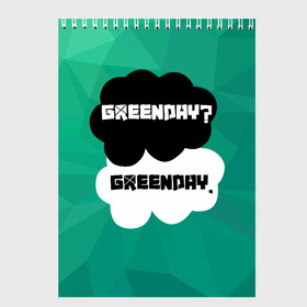 Скетчбук с принтом GREEN DAY в городе Новоалтайск, 100% бумага
 | 48 листов, плотность листов — 100 г/м2, плотность картонной обложки — 250 г/м2. Листы скреплены сверху удобной пружинной спиралью | green day | punk | rock | армстронг | билли джо | грин дей | панк | рок