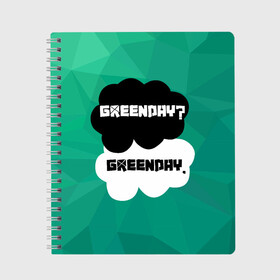 Тетрадь с принтом GREEN DAY в городе Новоалтайск, 100% бумага | 48 листов, плотность листов — 60 г/м2, плотность картонной обложки — 250 г/м2. Листы скреплены сбоку удобной пружинной спиралью. Уголки страниц и обложки скругленные. Цвет линий — светло-серый
 | green day | punk | rock | армстронг | билли джо | грин дей | панк | рок