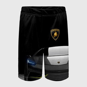 Детские спортивные шорты 3D с принтом Lamborghini URUS в городе Новоалтайск,  100% полиэстер
 | пояс оформлен широкой мягкой резинкой, ткань тянется
 | Тематика изображения на принте: bolide | car | italy | lamborghini | motorsport | power.prestige | автомобиль | автоспорт | болид | италия | ламборгини | мощь | престиж