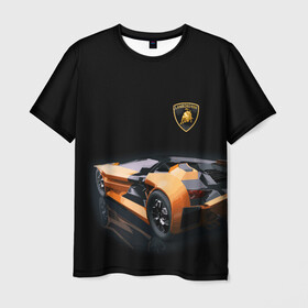 Мужская футболка 3D с принтом Lamborghini в городе Новоалтайск, 100% полиэфир | прямой крой, круглый вырез горловины, длина до линии бедер | bolide | car | italy | lamborghini | motorsport | power.prestige | автомобиль | автоспорт | болид | италия | ламборгини | мощь | престиж