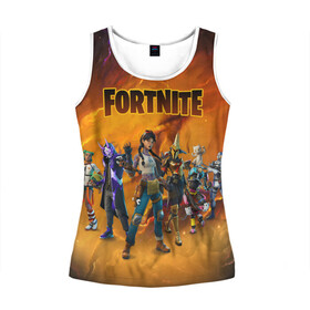 Женская майка 3D с принтом FORTNITE 3 СЕЗОН (ЧАСТЬ 2) в городе Новоалтайск, 100% полиэстер | круглая горловина, прямой силуэт, длина до линии бедра | 2 глава | 3 season | 3 сезон | fortnite | водный | новый | сезон | фортнайт
