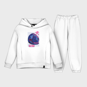 Детский костюм хлопок Oversize с принтом Vaporwave Space Dog в городе Новоалтайск,  |  | astro | astronaut | cosmonaut | dog | glitch | helmet | kanji | laika | space | trend | vaporwave | астронавт | в шлеме | космическая | космический | космонавт | космос | лайка | модный | паровая волна | пес | скафандр | собака | собачка | с