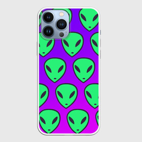 Чехол для iPhone 13 Pro Max с принтом ALIENS в городе Новоалтайск,  |  | Тематика изображения на принте: alien | space | зеленый | космос | нло | пришелец