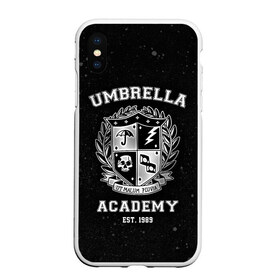 Чехол для iPhone XS Max матовый с принтом Академия Амбрелла в городе Новоалтайск, Силикон | Область печати: задняя сторона чехла, без боковых панелей | Тематика изображения на принте: the umbrella academy | umbrella | академия амбрелла | амбрелла | герб | зонтик