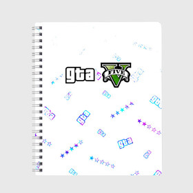 Тетрадь с принтом GTA 5 ГТА 5 в городе Новоалтайск, 100% бумага | 48 листов, плотность листов — 60 г/м2, плотность картонной обложки — 250 г/м2. Листы скреплены сбоку удобной пружинной спиралью. Уголки страниц и обложки скругленные. Цвет линий — светло-серый
 | andreas | auto | game | games | grand | gta | gta 5 | gta online | gta5 | gtaonline | logo | online | san | theft | unf | автоугонщик | андреас | великий | гта | гта 5 | гта онлайн | гта5 | гтаонлайн | игра | игры | лого | логотипы | онлайн | пеф