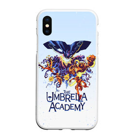 Чехол для iPhone XS Max матовый с принтом Академия Амбрелла в городе Новоалтайск, Силикон | Область печати: задняя сторона чехла, без боковых панелей | Тематика изображения на принте: the umbrella academy | umbrella | академия амбрелла | амбрелла | зонтик | комиксы