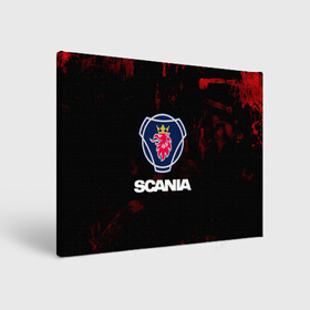 Холст прямоугольный с принтом Scania в городе Новоалтайск, 100% ПВХ |  | scania | автобус | грузовик | дальнобой | дальнобойщик | лев | скания | фура | шведское авто