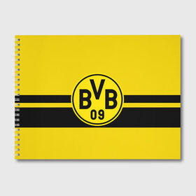 Альбом для рисования с принтом BORUSSIA DORTMUND в городе Новоалтайск, 100% бумага
 | матовая бумага, плотность 200 мг. | Тематика изображения на принте: borussia | bundesliga | football | germani | sport | бундеслига | германия | желтый | логотип | спорт | футбол