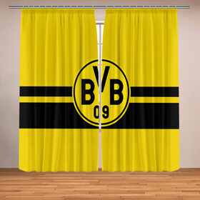 Фотошторы с принтом BORUSSIA DORTMUND в городе Новоалтайск, Блэкаут (светозащита 90%) / Габардин (светозащита 40% | 2 полотна шириной по 145 см; Высота 200-300 см; Крепление: шторная лента (на крючки); | borussia | bundesliga | football | germani | sport | бундеслига | германия | желтый | логотип | спорт | футбол