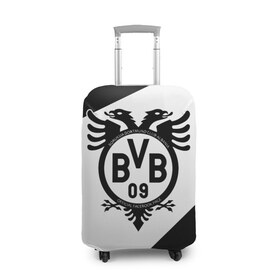 Чехол для чемодана 3D с принтом FC Borussia в городе Новоалтайск, 86% полиэфир, 14% спандекс | двустороннее нанесение принта, прорези для ручек и колес | football | germany | sancho dortmund | soccer | бавария | боруссия | дортмунд | лига чемпионов | псж | футбол | холанд | эрлинг холанд