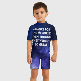 Детский купальный костюм 3D с принтом FALL OUT BOY в городе Новоалтайск, Полиэстер 85%, Спандекс 15% | застежка на молнии на спине | fall out boy | fob | patrick stump | pete wentz | punk | rock | панк | патрик | пит | рок | фал аут бой