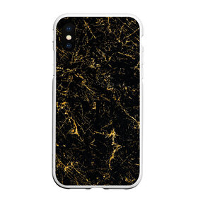 Чехол для iPhone XS Max матовый с принтом Мрамор и золото в городе Новоалтайск, Силикон | Область печати: задняя сторона чехла, без боковых панелей | 