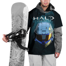 Накидка на куртку 3D с принтом Halo Infinite в городе Новоалтайск, 100% полиэстер |  | fp | halo | halo infinite | master chief | microsoft | skull | игра | мастер чиф | сияние | спартанец 117 | череп | шутер