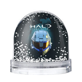 Снежный шар с принтом Halo Infinite в городе Новоалтайск, Пластик | Изображение внутри шара печатается на глянцевой фотобумаге с двух сторон | fp | halo | halo infinite | master chief | microsoft | skull | игра | мастер чиф | сияние | спартанец 117 | череп | шутер
