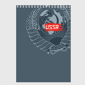 Скетчбук с принтом СССР в городе Новоалтайск, 100% бумага
 | 48 листов, плотность листов — 100 г/м2, плотность картонной обложки — 250 г/м2. Листы скреплены сверху удобной пружинной спиралью | ussr | герб | звезда | коммунист | комсомол | кпсс | красный | ленин | лого | логотип | молот | надпись | патриот | республик | ретро | рсфср | серп | символ | снг | советский | советских | социалистических