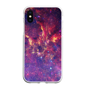 Чехол для iPhone XS Max матовый с принтом Огненный разлом в городе Новоалтайск, Силикон | Область печати: задняя сторона чехла, без боковых панелей | арт | желтый | звёзды | космос | красный | облако | синий | сияние | фиолетовый | яркие цвета