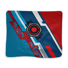 Плед 3D с принтом Cyborg logo в городе Новоалтайск, 100% полиэстер | закругленные углы, все края обработаны. Ткань не мнется и не растягивается | cyborg  logo | justice league movie | vdpartat | геометрия | знаки | киборг | лига справедливости | логотипы | символы